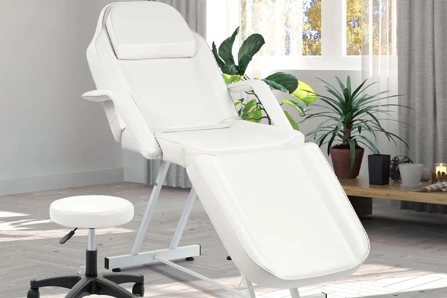 Portable massage table with stool